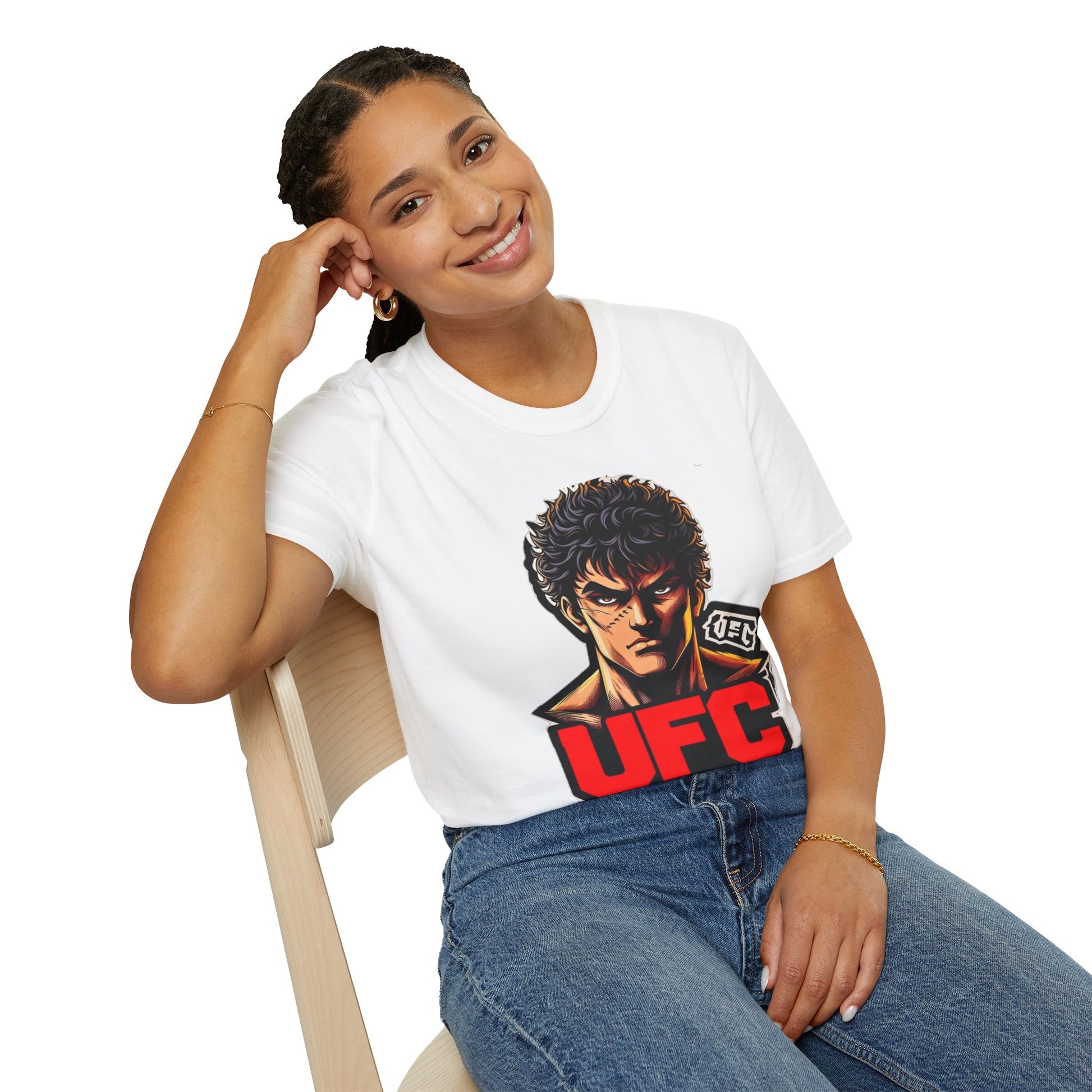 | - UFC T Shirt | Unleash Fierce Confidence | Motivational UFC Tee with Baki Anime Elements - custom-made. limited stock. Order yours now and stand out with this exclusive piece!