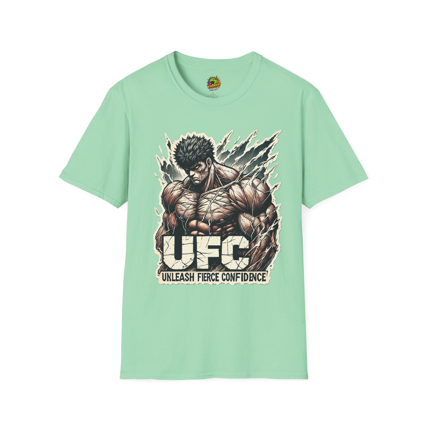 | - UFC T Shirt | Unleash Fierce Confidence | Motivational UFC Tee with Baki Anime Influence - premium material. limited stock. Order yours now and stand out with this exclusive piece!