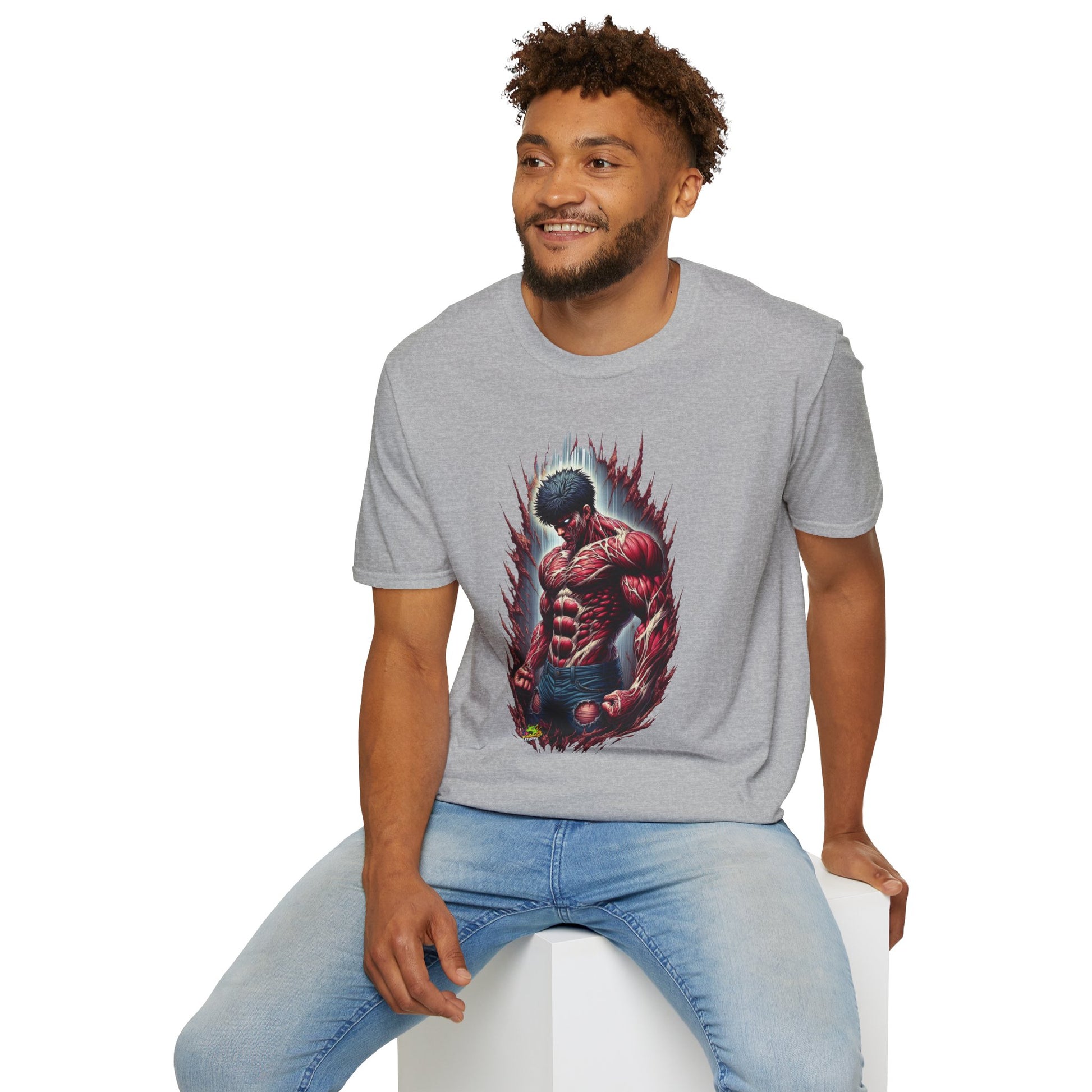 Tee - UFC T Shirt | Unleash Fierce Confidence | UFC Tee with Baki Anime Influence for Gym Lovers - custom-made. limited stock. Order yours now and stand out with this exclusive piece!