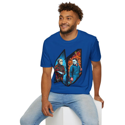 product - Jason Voorhees & Michael Myers Funny Halloween Shirt - premium material. perfect gift idea. Order yours now and stand out with this exclusive piece!