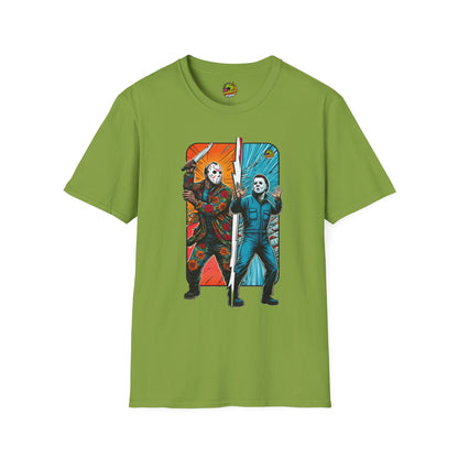 Shirt - Jason Voorhees & Michael Myers Funny Horror Tee | Halloween Shirt - premium material. limited stock. Order yours now and stand out with this exclusive piece!