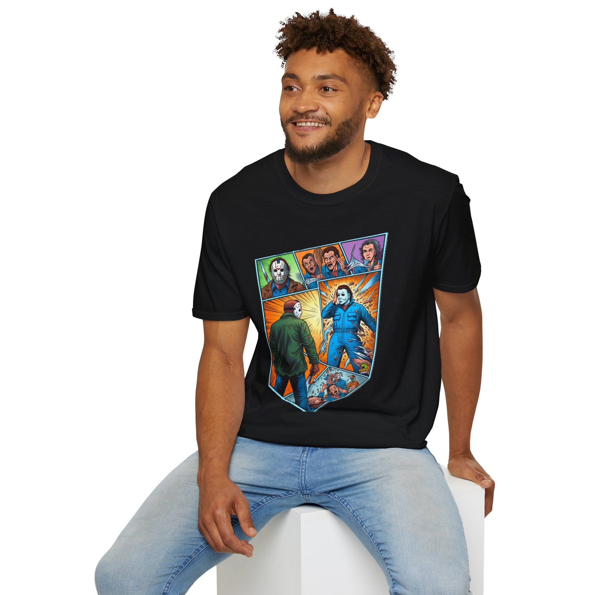 product - Michael Myers Vintage Shirt | Jason & Michael Funny Horror Tee - premium material. perfect gift idea. Order yours now and stand out with this exclusive piece!