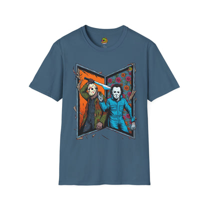 Horror - Jason Voorhees & Michael Myers T-Shirt | Funny Horror Tee - custom-made. limited stock. Order yours now and stand out with this exclusive piece!