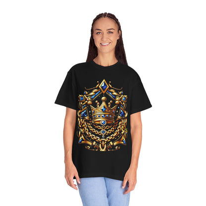 | - Royal Gold Chains & Crown Rapper Merch | Luxurious Hip-Hop T-Shirt - premium material. limited stock. Order yours now and stand out with this exclusive piece!