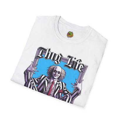 Shirt - Beetlejuice Shirt | Halloween Thug Life Tee | Spooky Beetlejuice Graphic Shirt - premium material. limited stock. Order yours now and stand out with this exclusive piece!