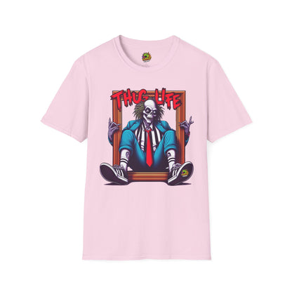 T-Shirt - Beetlejuice Shirt | Thug Life Inspired Tee | Halloween Graphic T-Shirt | Spooky Beetlejuice Style - custom-made. limited stock. Order yours now and stand out with this exclusive piece!