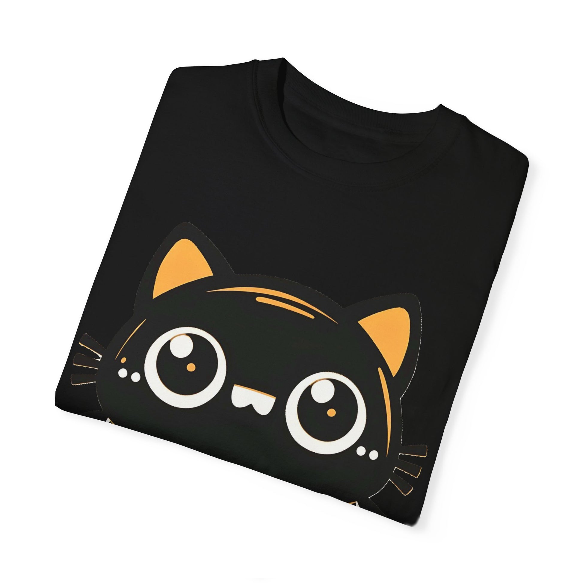 Superhero Cat T-Shirt - Cute Batman-Inspired Parody Design for Cat Lovers - High Quality Image