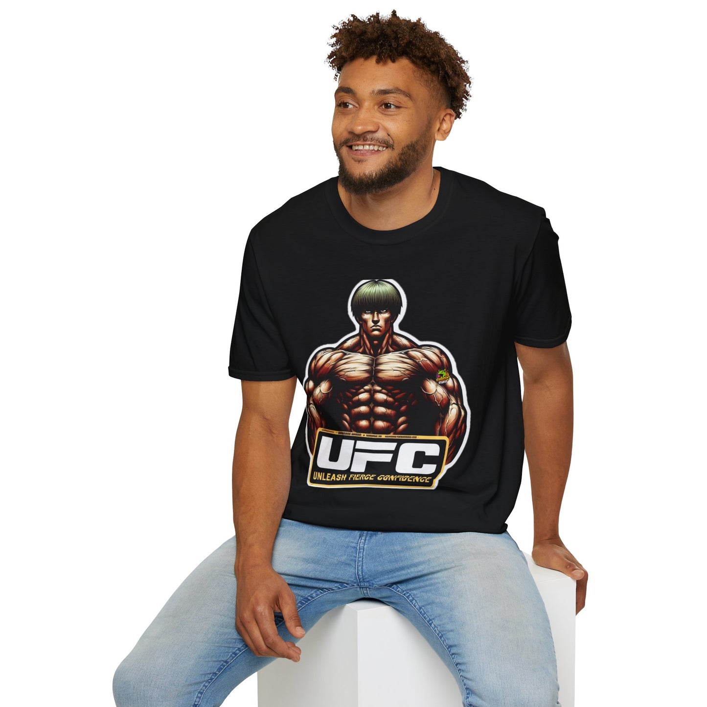 Confidence - UFC T Shirt | Unleash Fierce Confidence | UFC Tee with Baki Anime Elements for Athletes - custom-made. perfect gift idea. Order yours now and stand out with this exclusive piece!