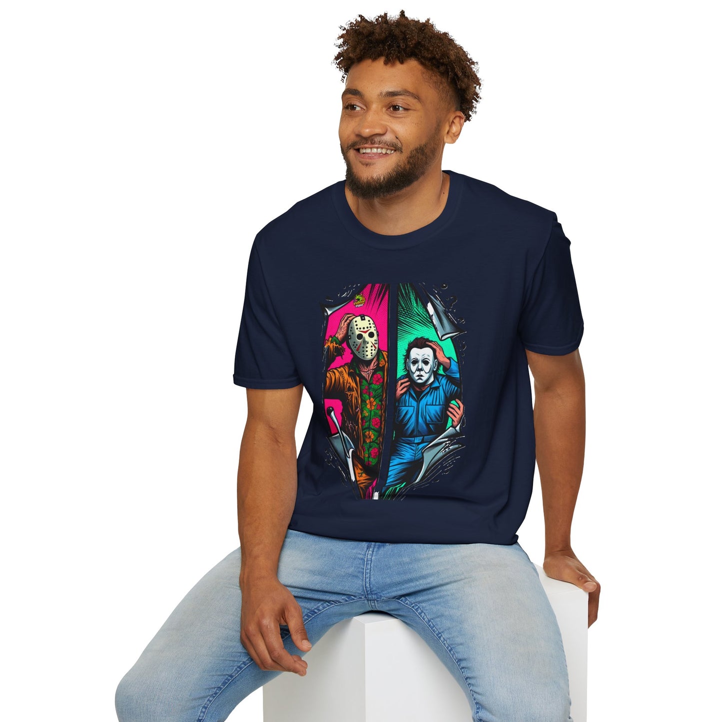 Funny - Michael Myers Vintage Shirt | Jason Voorhees Funny Picnic Scene Tee - premium material. limited stock. Order yours now and stand out with this exclusive piece!