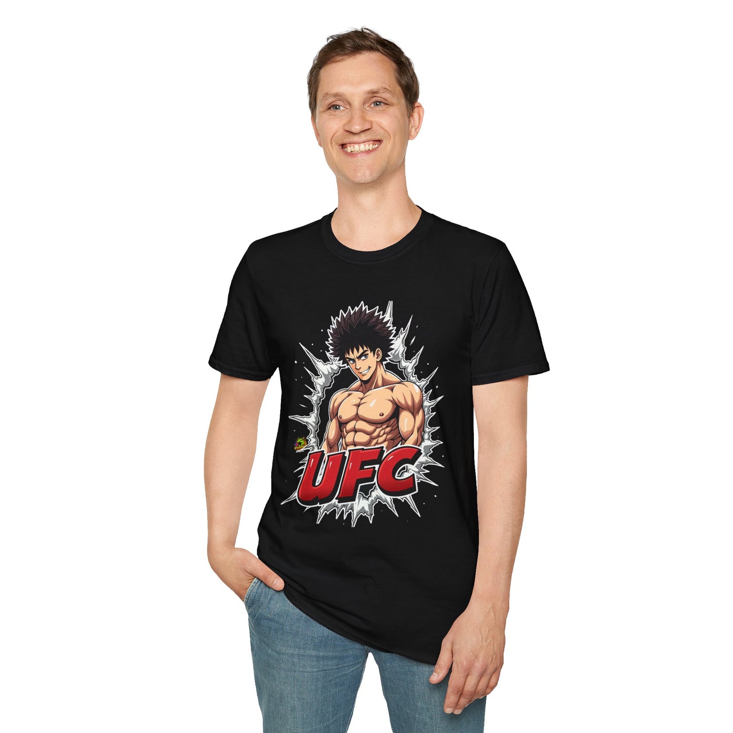 | - UFC T Shirt | Unleash Fierce Confidence | Motivational UFC Tee with Baki Anime Elements - custom-made. limited stock. Order yours now and stand out with this exclusive piece!