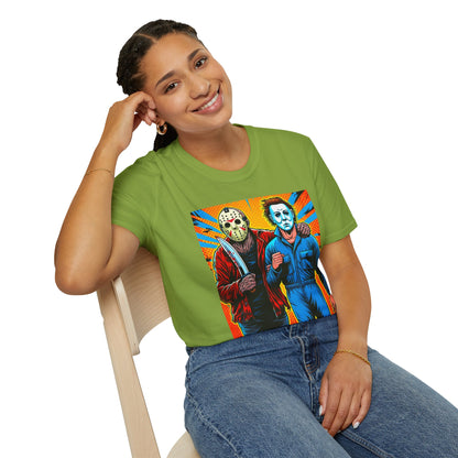 Shirt - Jason Voorhees & Michael Myers Shirt | Funny Halloween Horror Tee - custom-made. limited stock. Order yours now and stand out with this exclusive piece!