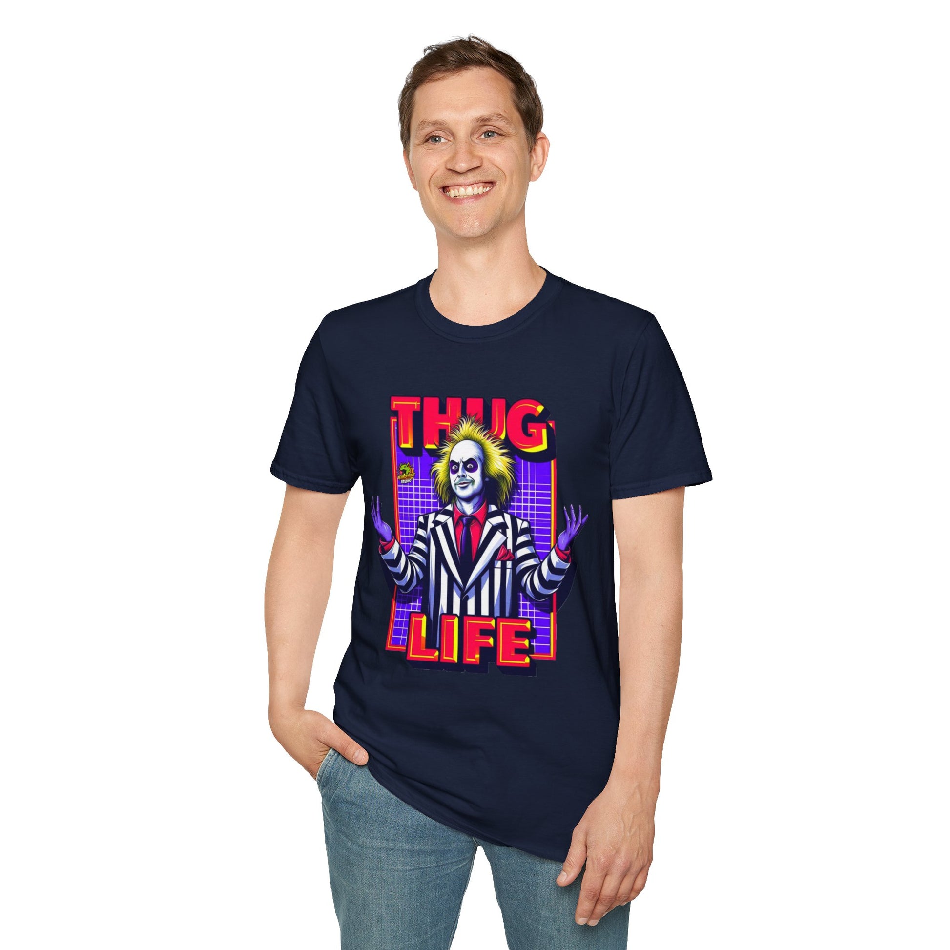 Shirt - Beetlejuice Shirt | Halloween Thug Life Tee | Classic Beetlejuice Graphic T-Shirt - premium material. limited stock. Order yours now and stand out with this exclusive piece!