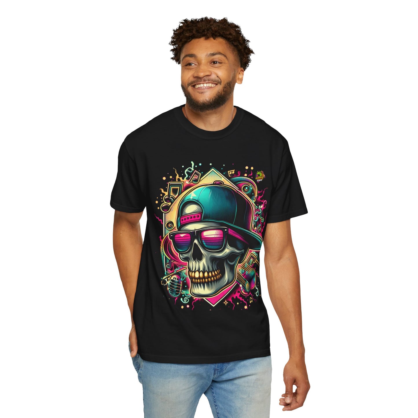 T-Shirt - Bold Graffiti Explosion Rapper Merch | Vibrant Street Art T-Shirt Design - premium material. perfect gift idea. Order yours now and stand out with this exclusive piece!