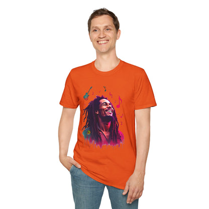 Bob Marley T-Shirt - Vibrant Rasta Revolution - VibroPrint Studio