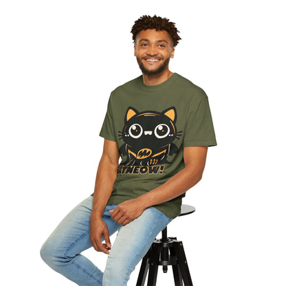 Superhero Cat T-Shirt - Cute Batman-Inspired Parody Design for Cat Lovers