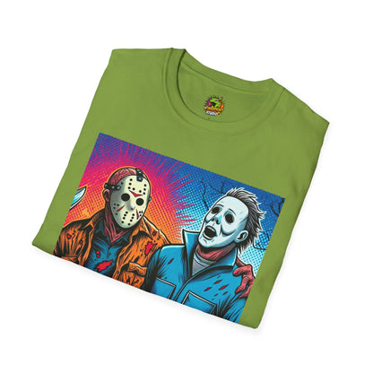 product - Jason Voorhees & Michael Myers Shirt | Funny Vintage Halloween Tee - custom-made. perfect gift idea. Order yours now and stand out with this exclusive piece!