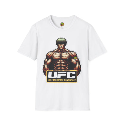 Athletes - UFC T Shirt | Unleash Fierce Confidence | UFC Tee with Baki Anime Elements for Athletes - premium material. limited stock. Order yours now and stand out with this exclusive piece!