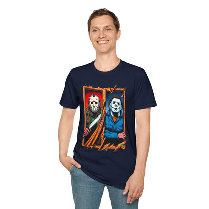 Michael Myers Vintage Tee | Jason Voorhees Funny Picnic Scene