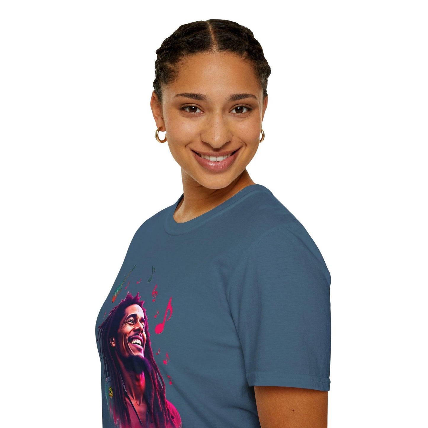 Bob Marley T-Shirt - Vibrant Rasta Revolution - VibroPrint Studio