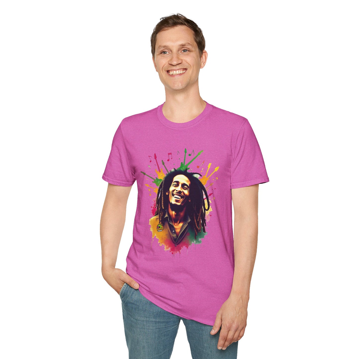 Bob Marley T-Shirt - Vibrant Rasta Energy - VibroPrint Studio