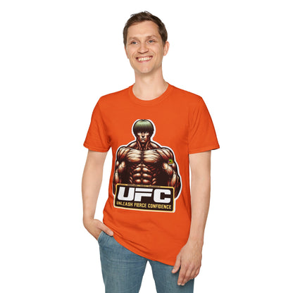 UFC T Shirt | Unleash Fierce Confidence | UFC Tee with Baki Anime Elements for Athletes