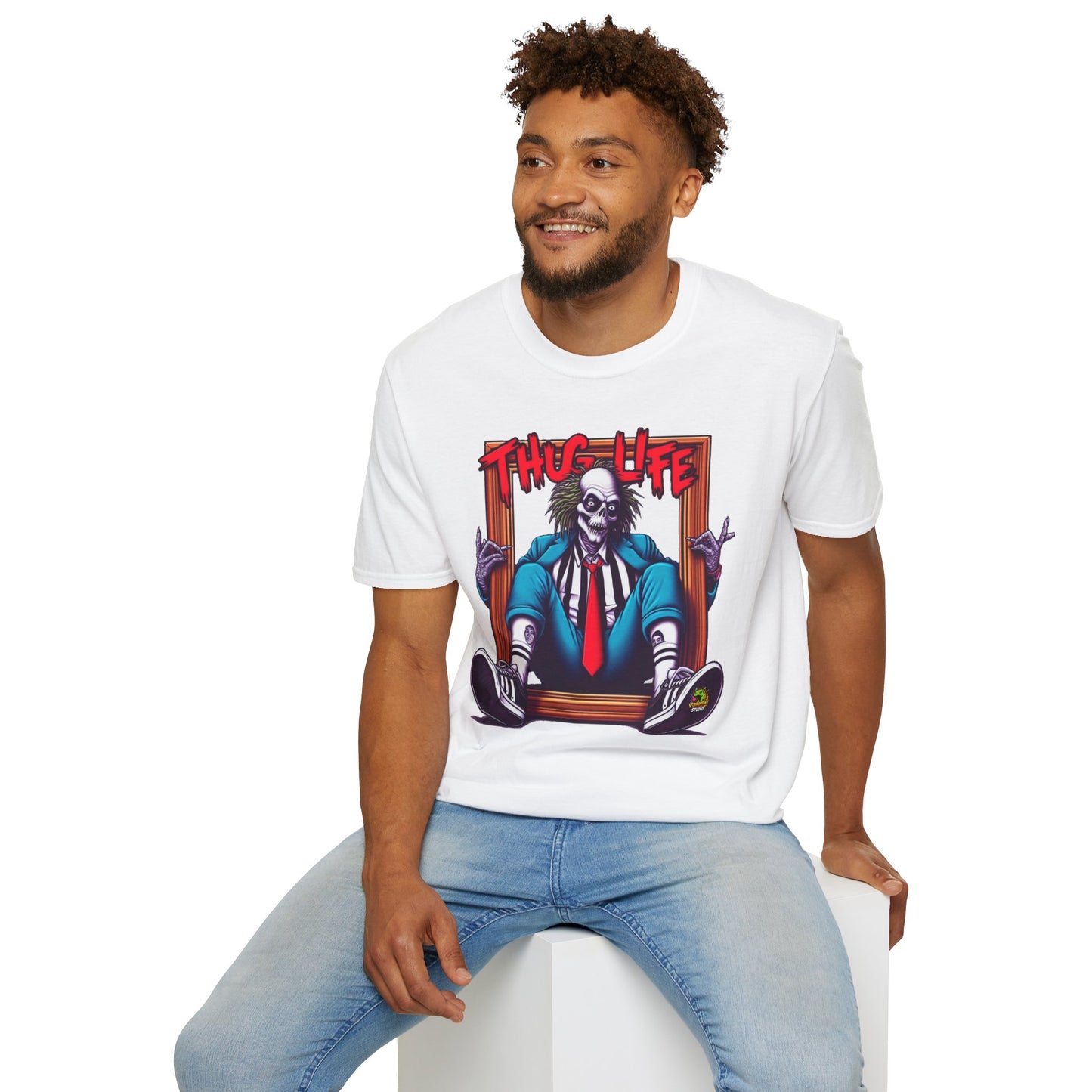 Shirt - Beetlejuice Shirt | Thug Life Inspired Tee | Halloween Graphic T-Shirt | Spooky Beetlejuice Style - premium material. limited stock. Order yours now and stand out with this exclusive piece!