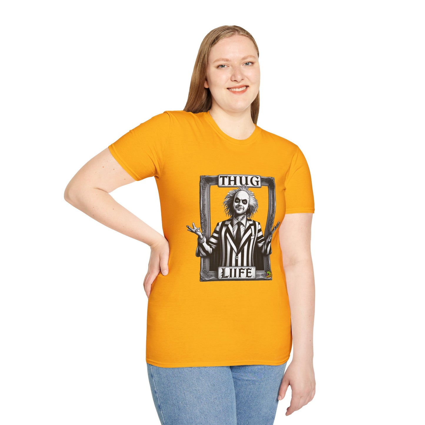 high-quality - Beetlejuice Shirt | Thug Life Halloween T-Shirt | Beetlejuice Costume Tee with Attitude - custom-made. limited stock. Order yours now and stand out with this exclusive piece!