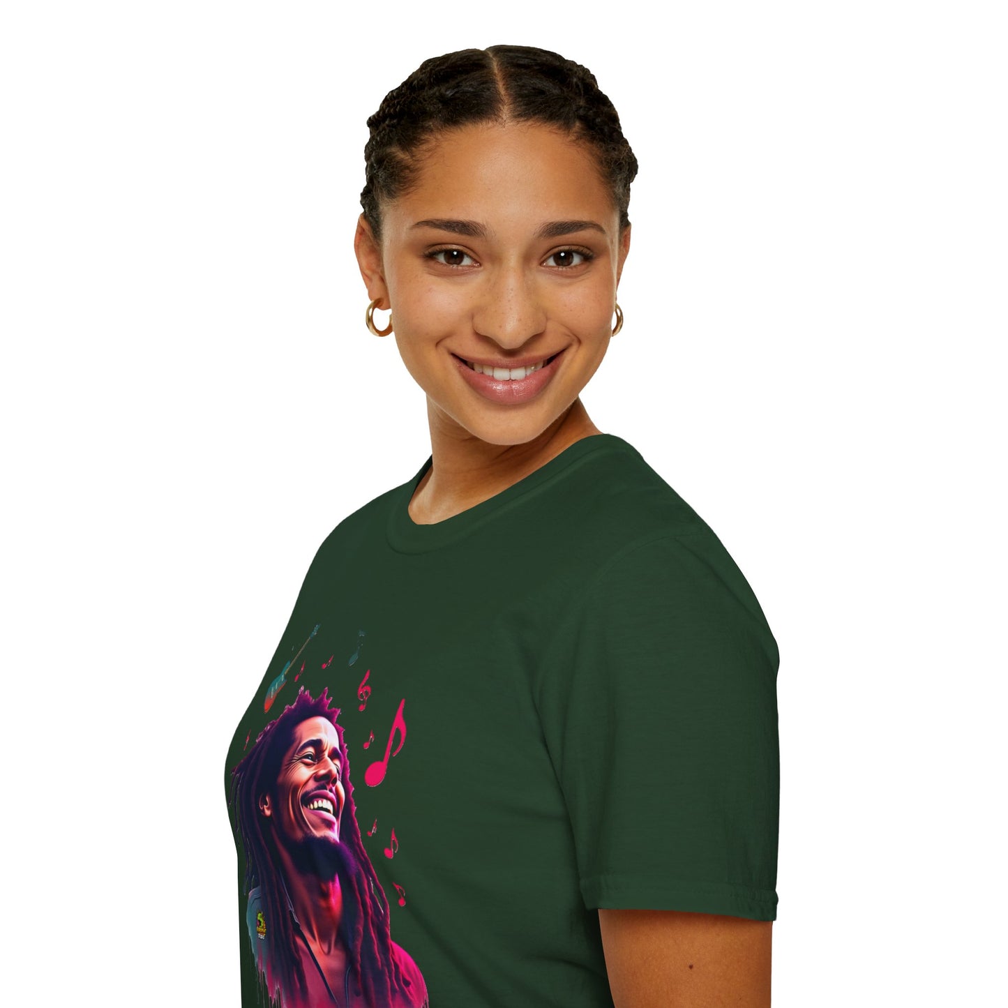 Bob Marley T-Shirt - Vibrant Rasta Revolution - VibroPrint Studio