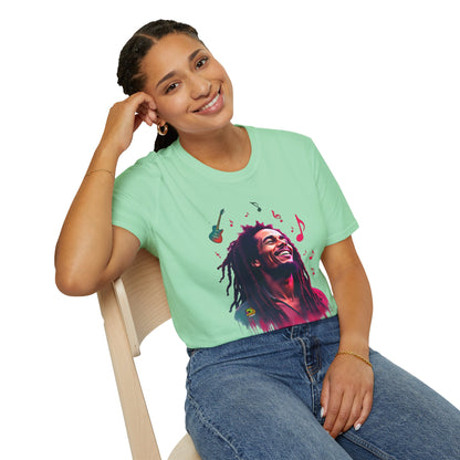 Bob Marley T-Shirt - Vibrant Rasta Revolution - VibroPrint Studio