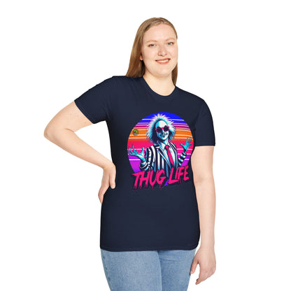 | - Beetlejuice Shirt | Thug Life Halloween Tee | Classic Beetlejuice Graphic Shirt - premium material. limited stock. Order yours now and stand out with this exclusive piece!