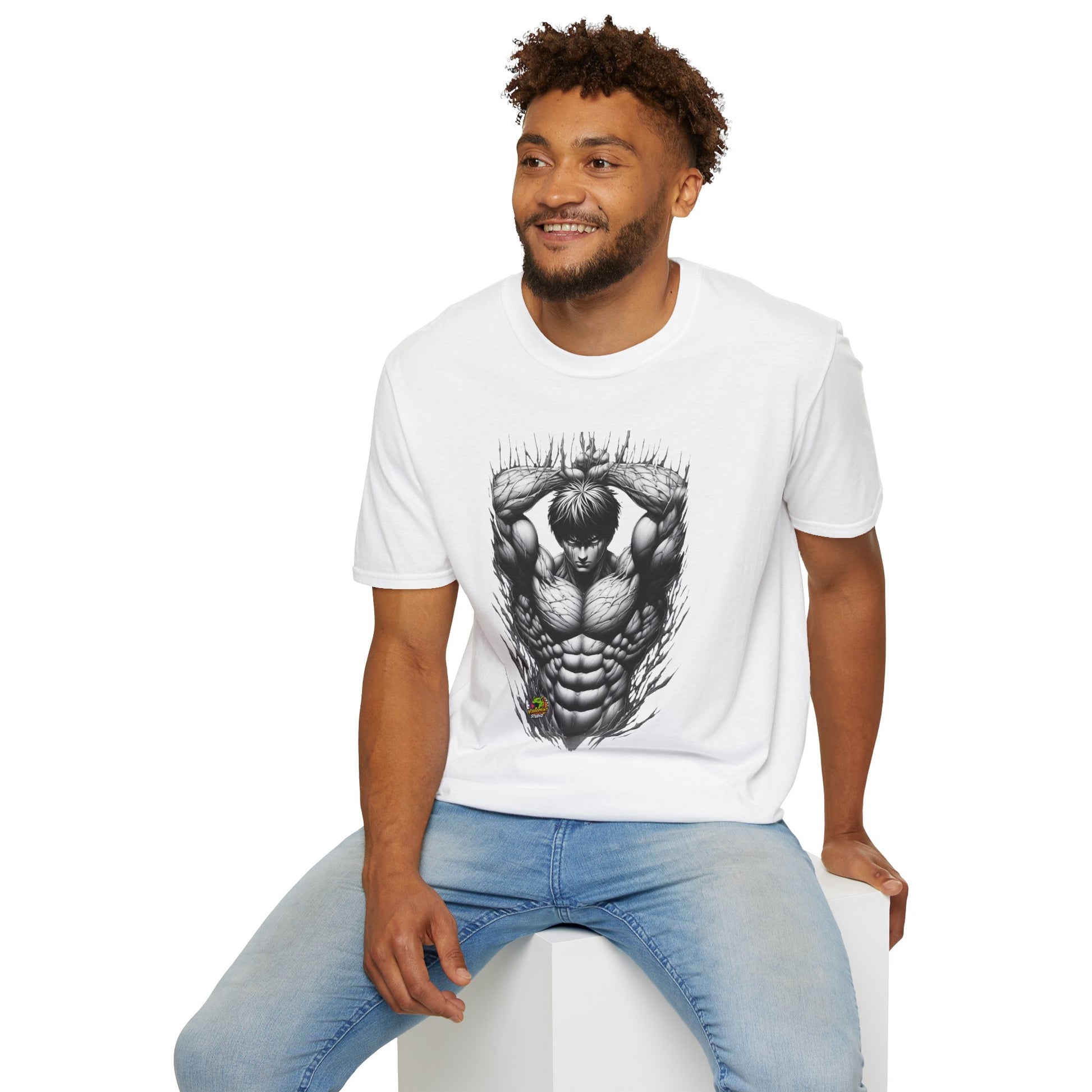 spooky season fashion - UFC T Shirt | Unleash Fierce Confidence | Motivational UFC Tee with Baki Anime Inspiration for Athletes - bold design. premium horror movie t-shirt for spooky occasions. Order yours now and stand out with this exclusive piece!