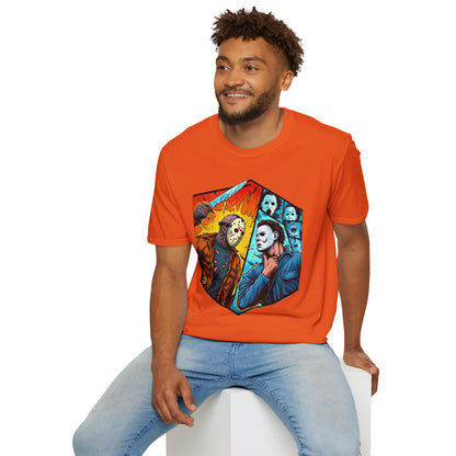 Michael Myers inspired design - Michael Myers Vintage Shirt | Jason & Michael Halloween Tee - unique graphic tee. perfect Halloween gift for fans of horror culture. Order yours now and stand out with this exclusive piece!