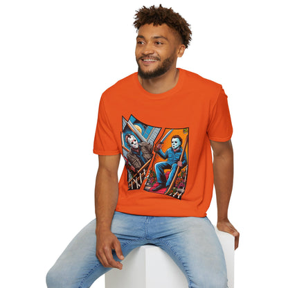 Michael Myers Vintage Shirt | Jason & Michael Halloween Picnic Tee