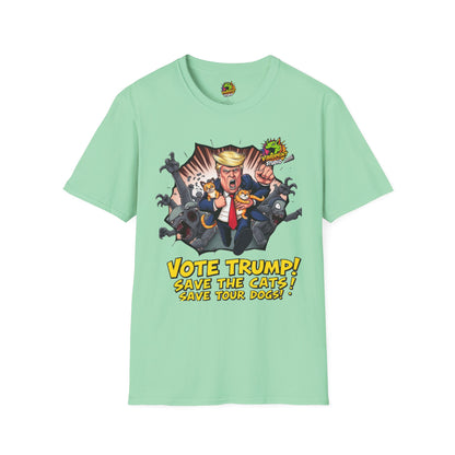 Trump - They're Eating the Dogs Tee | Trump Election Satire Shirt | Funny Political Graphic Tee - premium material. perfect gift idea. Order yours now and stand out with this exclusive piece!