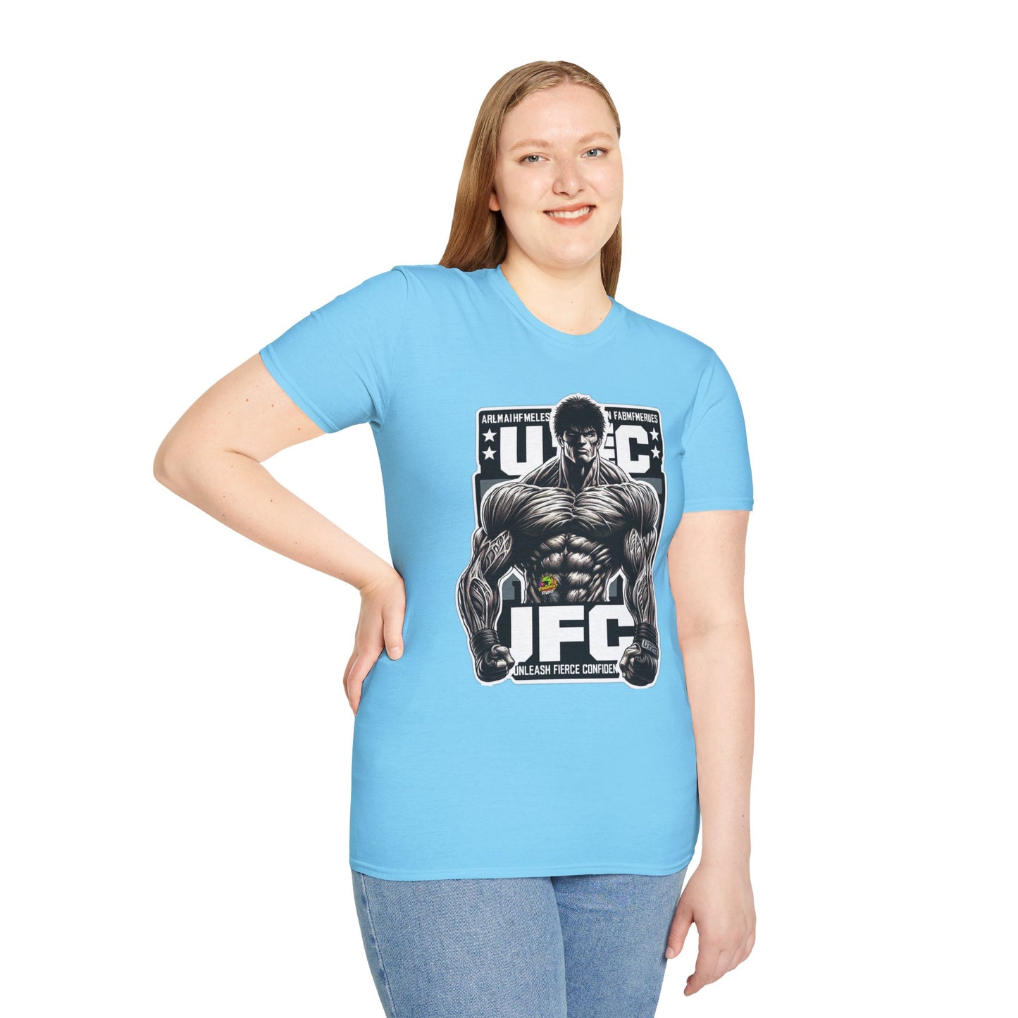 UFC T Shirt | Unleash Fierce Confidence | UFC Tee with Baki Anime Strength for Fitness Enthusiasts