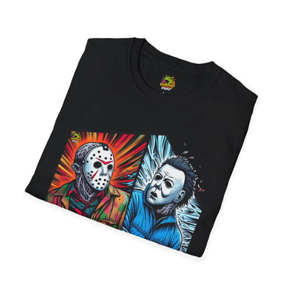 vintage horror shirt - Funny Jason & Michael Myers Shirt | Halloween Horror T-Shirt - trending style. spooky season t-shirt with unique flair. Order yours now and stand out with this exclusive piece!