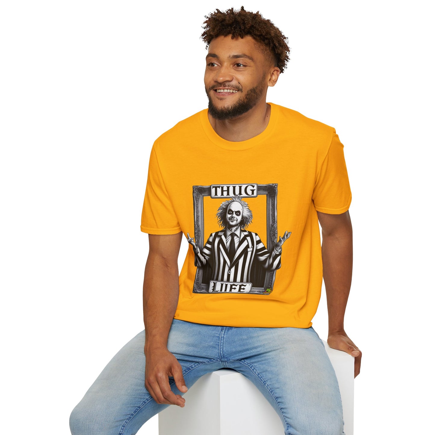 high-quality - Beetlejuice Shirt | Thug Life Halloween T-Shirt | Beetlejuice Costume Tee with Attitude - custom-made. perfect gift idea. Order yours now and stand out with this exclusive piece!