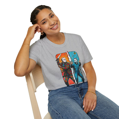 product - Jason Voorhees & Michael Myers Funny Horror Tee | Halloween Shirt - premium material. perfect gift idea. Order yours now and stand out with this exclusive piece!