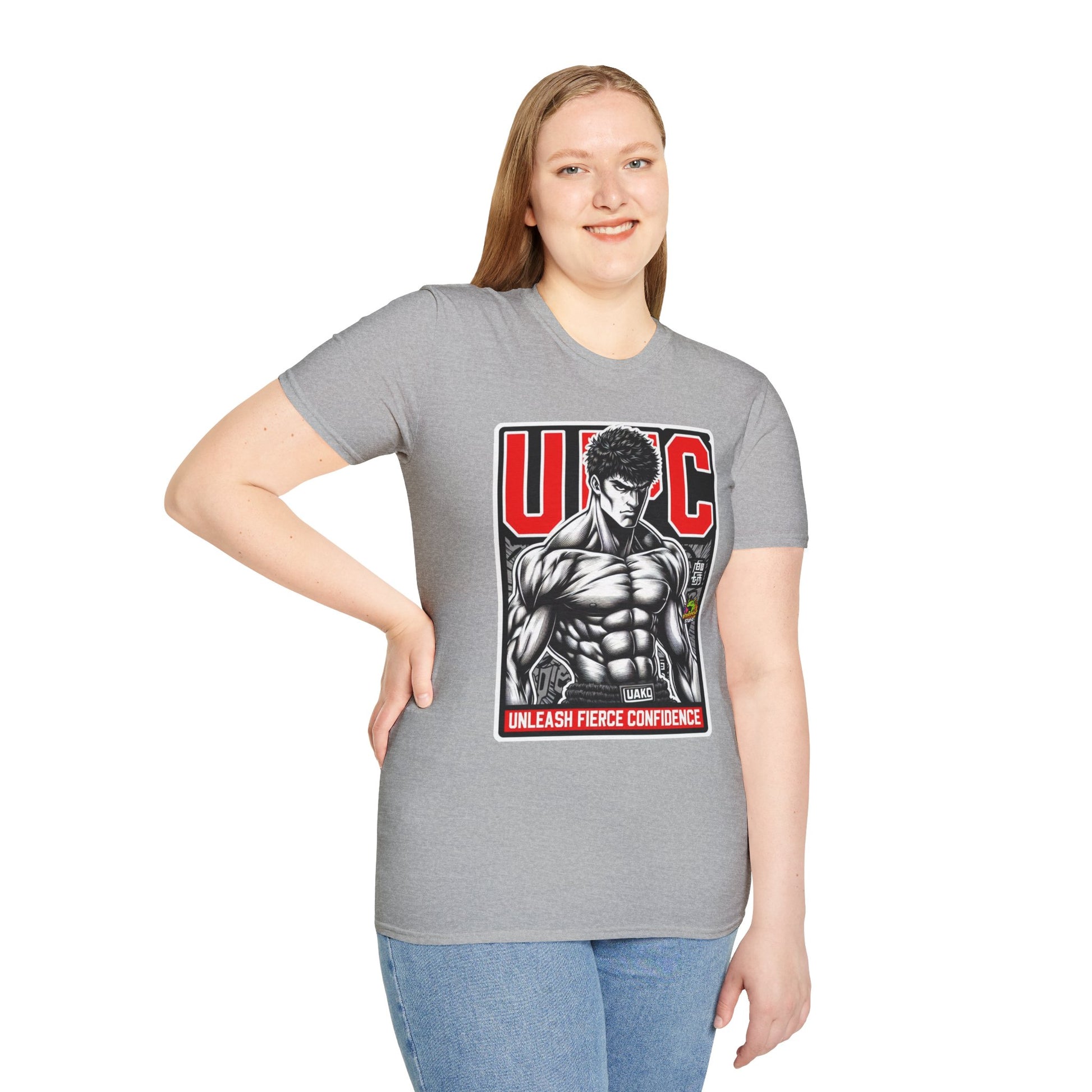 Fierce - UFC T Shirt | Unleash Fierce Confidence | UFC Tee Inspired by Baki Anime T Shirt - custom-made. limited stock. Order yours now and stand out with this exclusive piece!