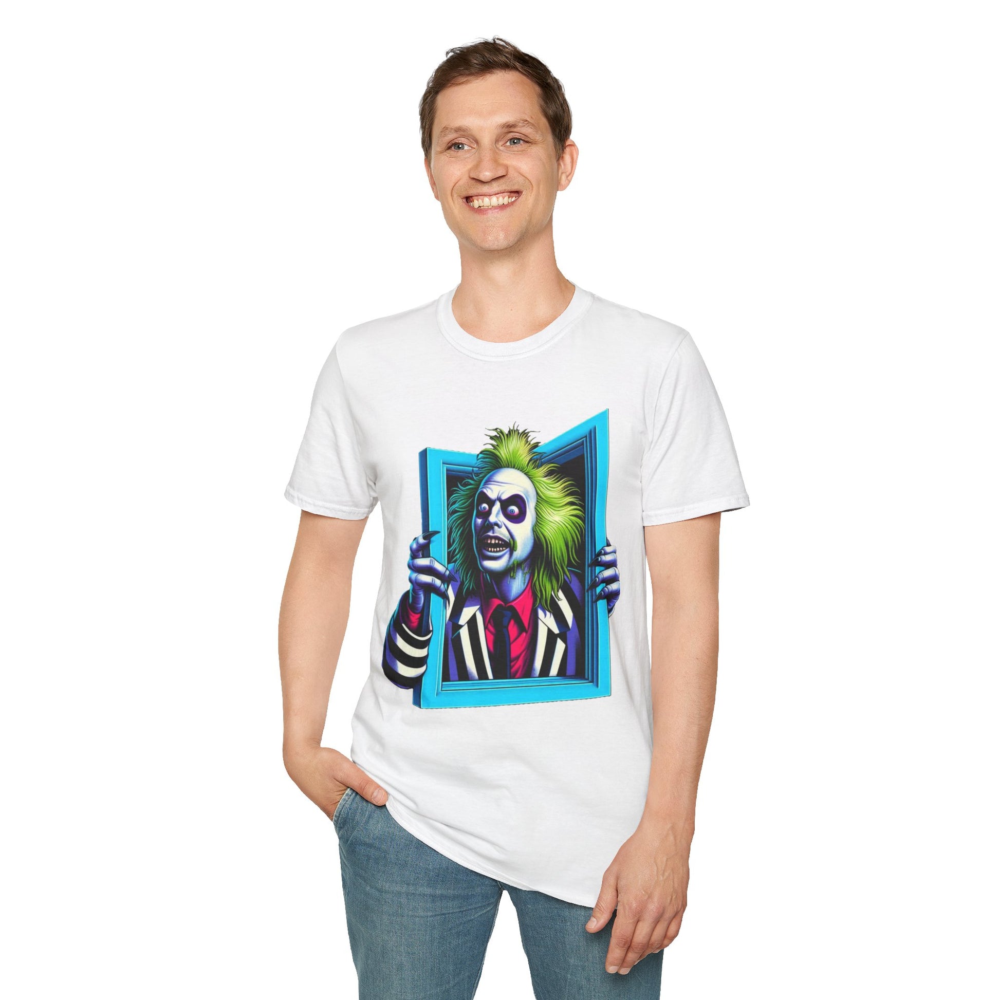 | - Beetlejuice Shirt | Funny Halloween T-Shirt for Adults | Beetlejuice Classic Movie Graphic Tee | Spooky Halloween Style - premium material. limited stock. Order yours now and stand out with this exclusive piece!