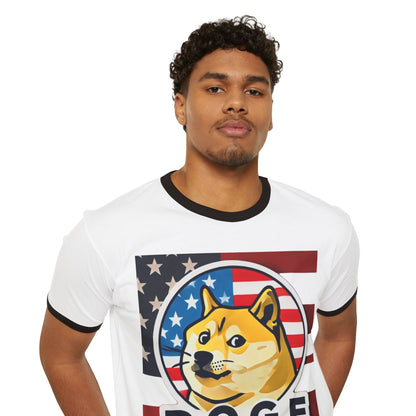 Dogecoin T Shirt for Crypto Fans | Patriotic Doge T Shirt | Dogecoin Shiba Design Tee - High Quality Image