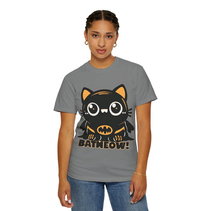 Superhero Cat T-Shirt - Cute Batman-Inspired Parody Design for Cat Lovers