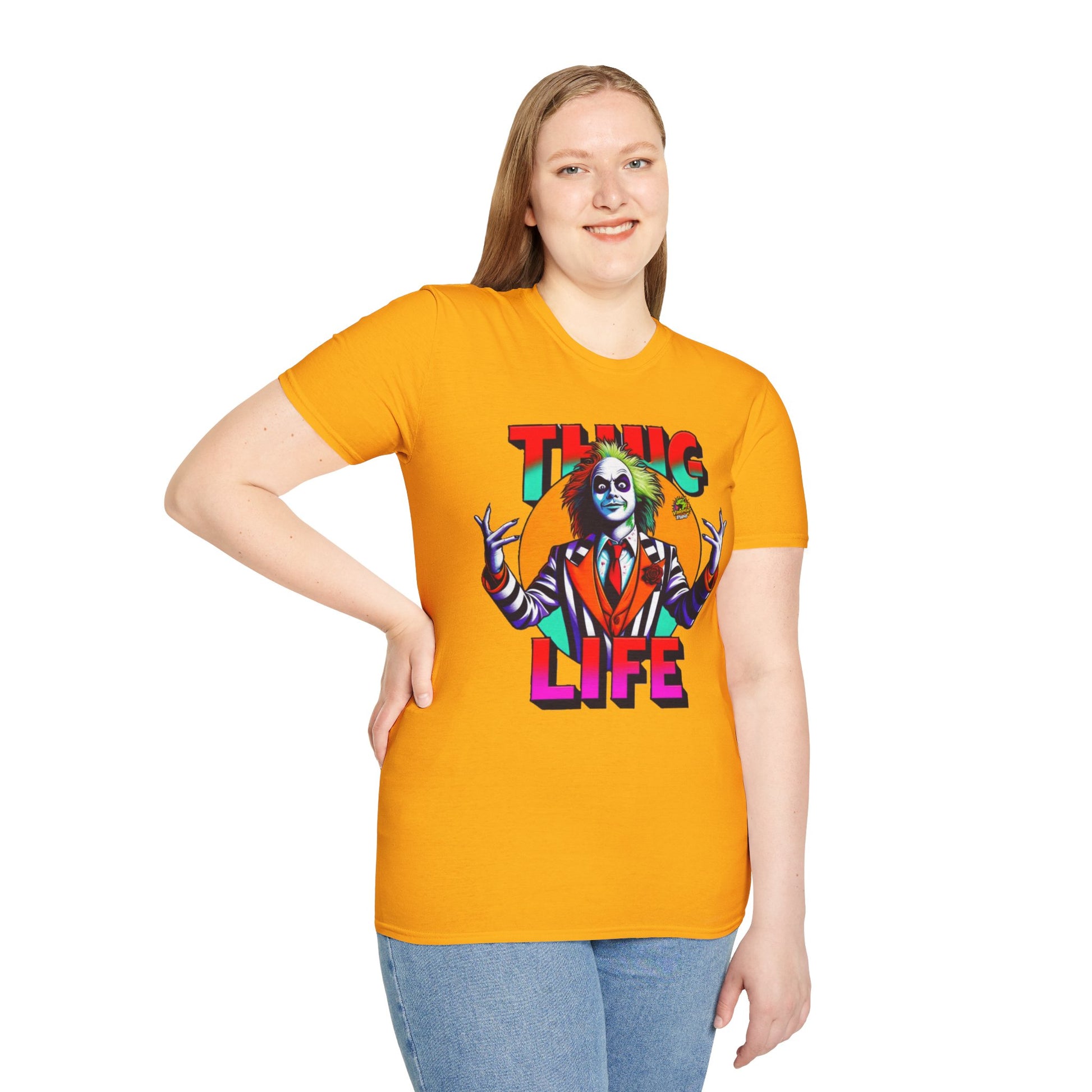 | - Beetlejuice Shirt | Thug Life Halloween T-Shirt | Creepy Beetlejuice Graphic Tee - premium material. perfect gift idea. Order yours now and stand out with this exclusive piece!