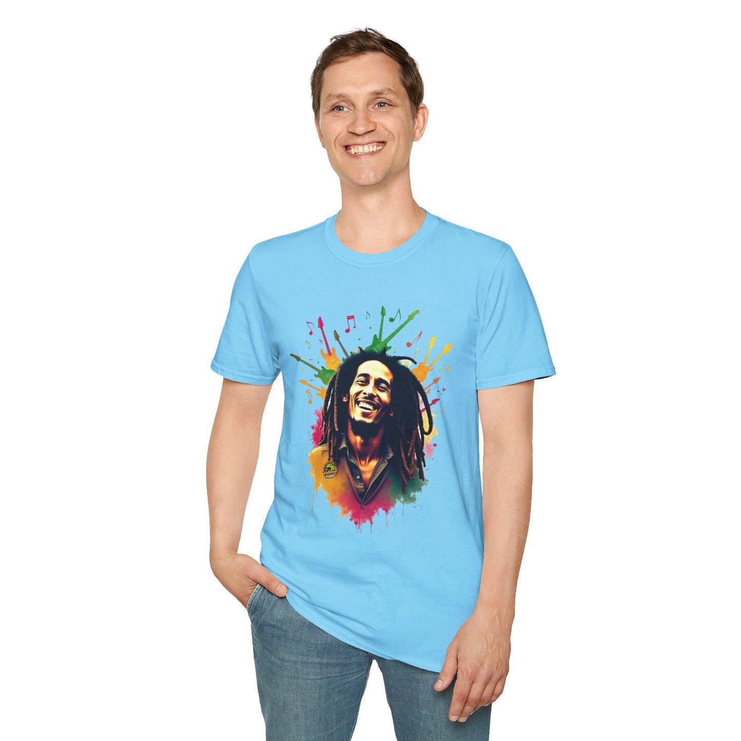 Bob Marley T-Shirt - Soulful Echoes - VibroPrint Studio