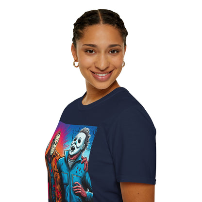 product - Jason Voorhees & Michael Myers Shirt | Funny Vintage Halloween Tee - custom-made. limited stock. Order yours now and stand out with this exclusive piece!