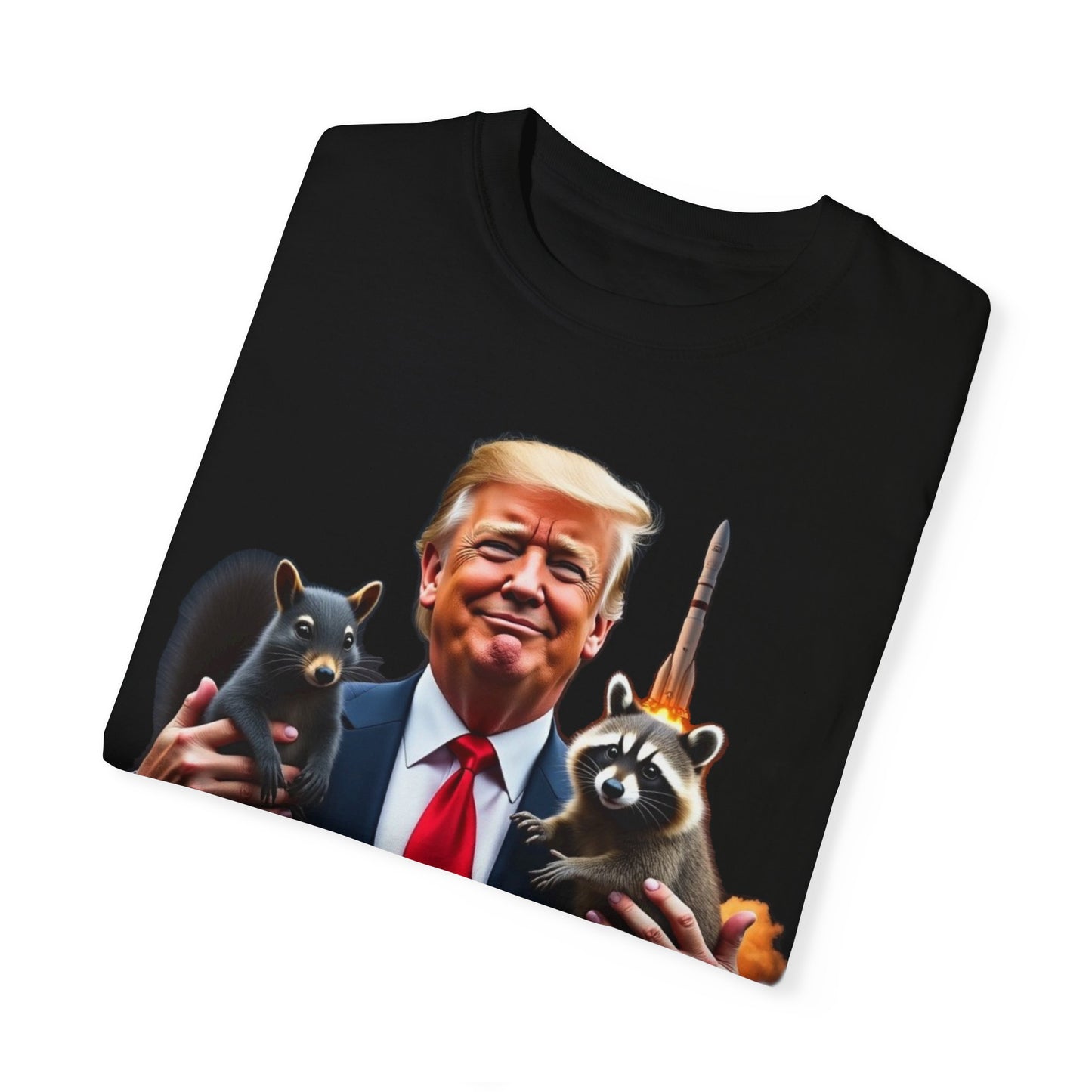 3D - Peanut the Squirrel & Trump Make America Great Again T-shirt – SpaceX Launch 3D Patriotic Design - custom-made. perfect gift idea. Order yours now and stand out with this exclusive piece!