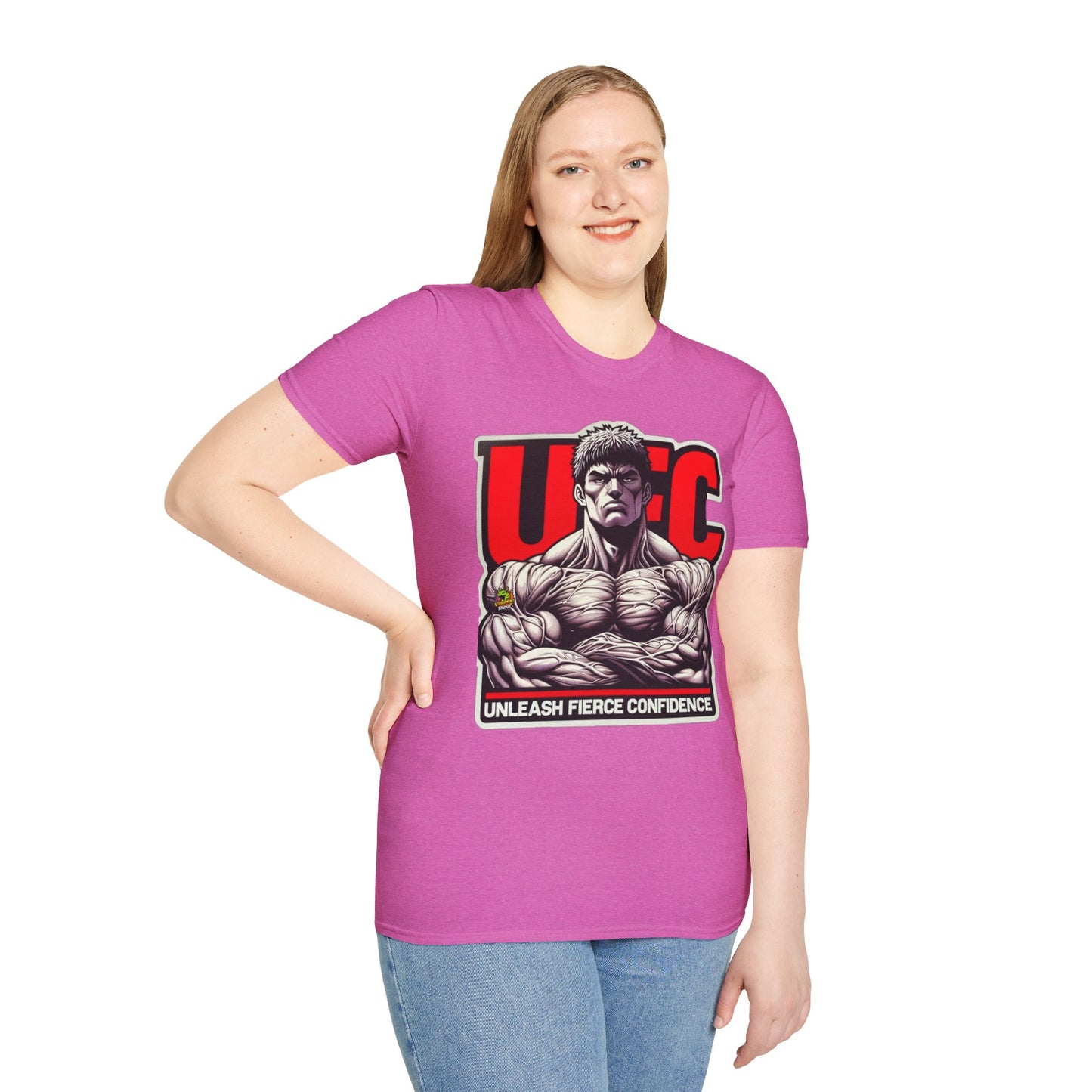 UFC T Shirt | Unleash Fierce Confidence | UFC Tee with Baki Anime Strength for Fitness Fans