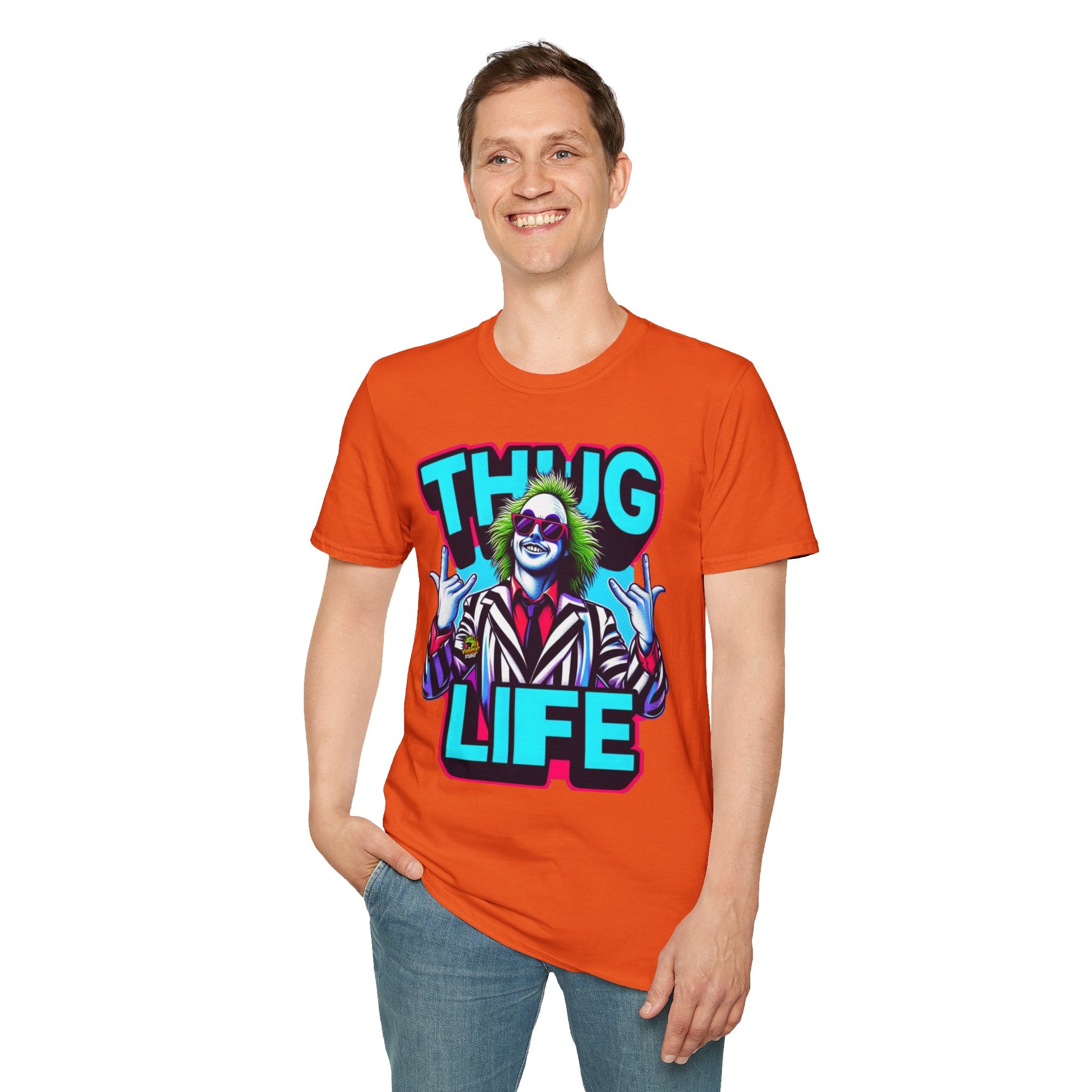 Beetlejuice - Beetlejuice Shirt | Thug Life Halloween Graphic Tee | Spooky Beetlejuice T-Shirt - premium material. perfect gift idea. Order yours now and stand out with this exclusive piece!