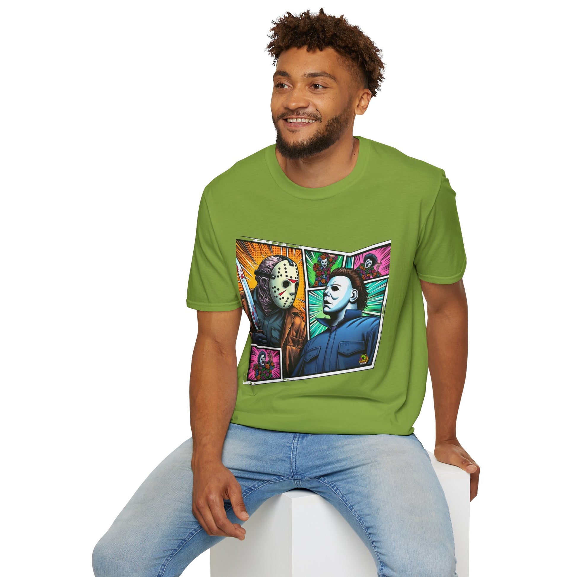 product - Jason Voorhees & Michael Myers Shirt | Funny Vintage Halloween Tee - custom-made. limited stock. Order yours now and stand out with this exclusive piece!