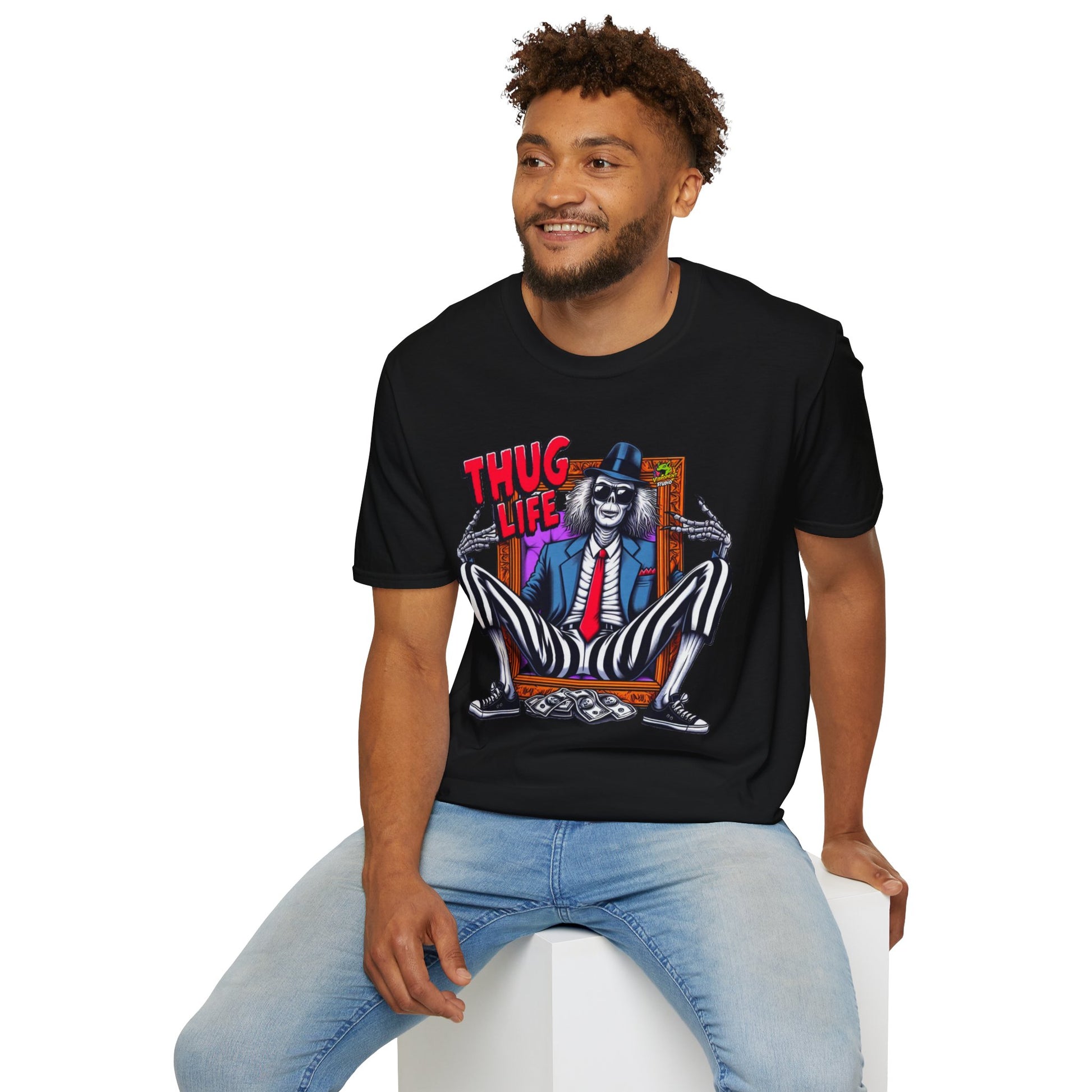 | - Beetlejuice Shirt | Thug Life Halloween Tee | Classic Beetlejuice T-Shirt for Fans - custom-made. perfect gift idea. Order yours now and stand out with this exclusive piece!